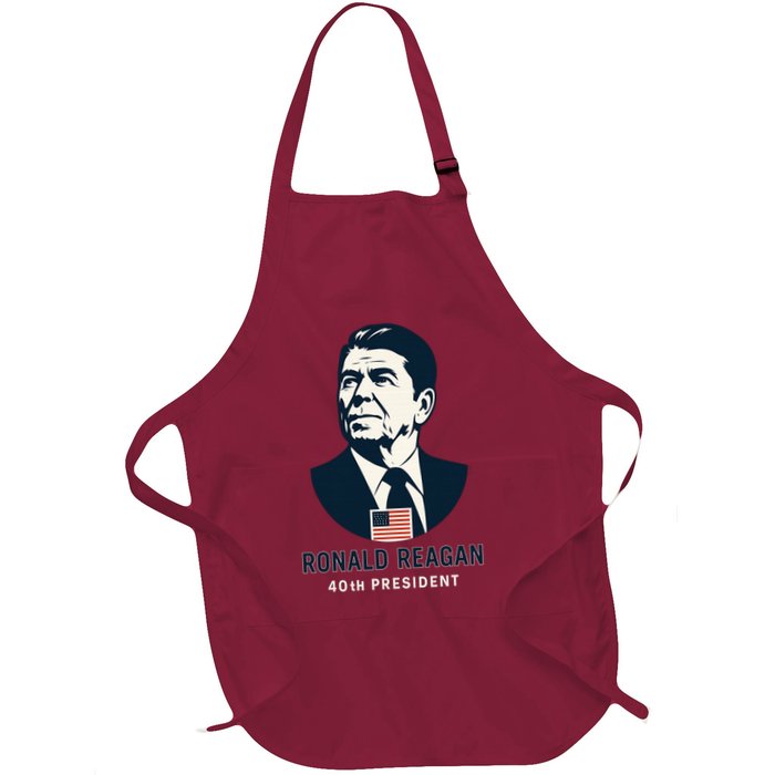 Ronald Reagan 40th President Minimalistic Apron