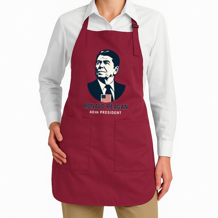 Ronald Reagan 40th President Minimalistic Apron