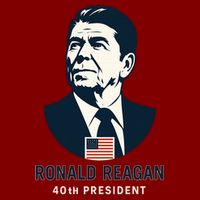 Ronald Reagan 40th President Minimalistic Apron