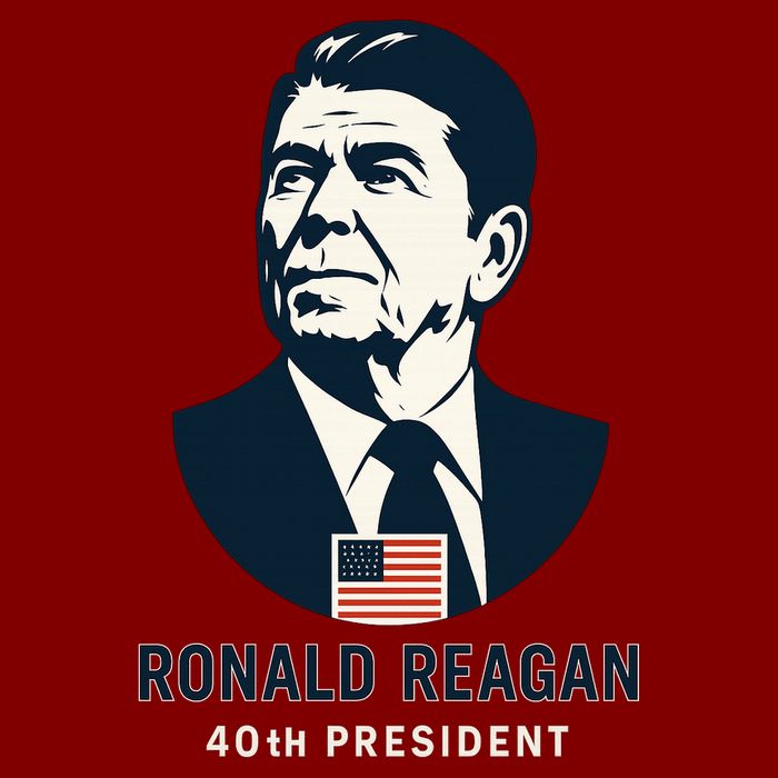 Ronald Reagan 40th President Minimalistic Apron
