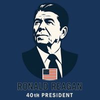 Ronald Reagan 40th President Minimalistic Infant Baby Jersey Bodysuit