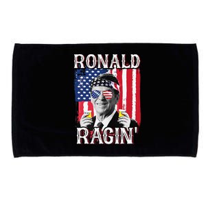 Ronald Ragin' 4th Of July Merica  American Flag Microfiber Hand Towel