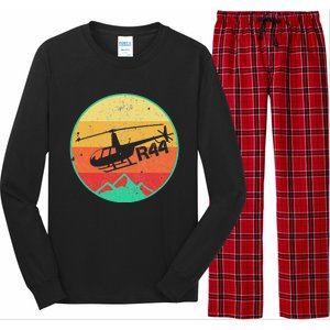 Robinson R 44 Helicopter Helo Aviation Aviator Pilot Gift Long Sleeve Pajama Set