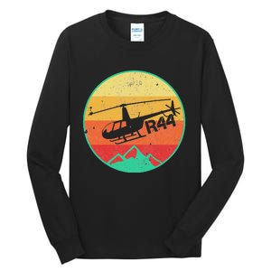 Robinson R 44 Helicopter Helo Aviation Aviator Pilot Gift Tall Long Sleeve T-Shirt