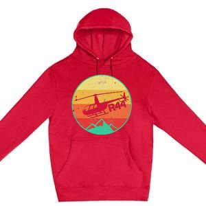 Robinson R 44 Helicopter Helo Aviation Aviator Pilot Gift Premium Pullover Hoodie