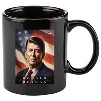 Ronald Reagan 40th President Of The United States Portrait 11oz C Handle Ceramic Mug