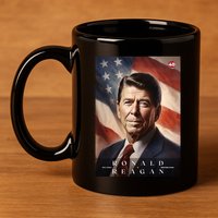 Ronald Reagan 40th President Of The United States Portrait 11oz C Handle Ceramic Mug