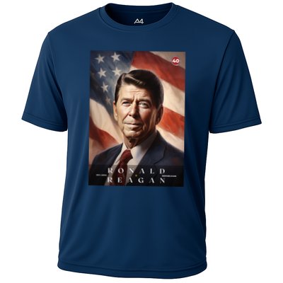 Ronald Reagan 40th President Of The United States Portrait Performance Shirt