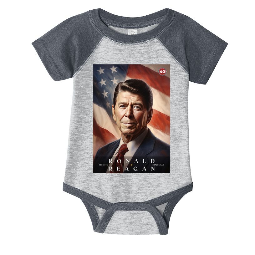 Ronald Reagan 40th President Of The United States Portrait Infant Baby Jersey Bodysuit