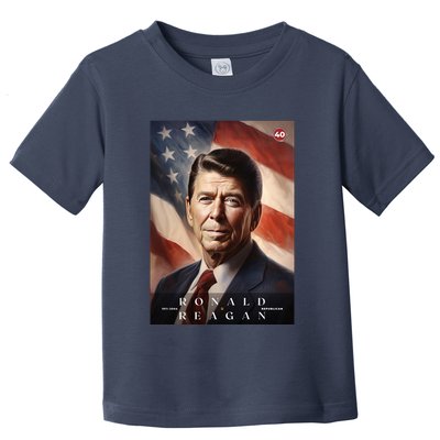 Ronald Reagan 40th President Of The United States Portrait Toddler T-Shirt