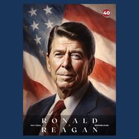 Ronald Reagan 40th President Of The United States Portrait Women's V-Neck T-Shirt
