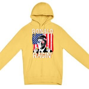 Ronald Ragin 4th Of July Merica Women American Flag Premium Pullover Hoodie