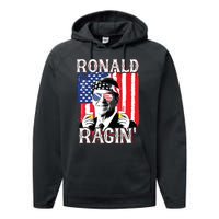 Ronald Ragin 4th Of July Merica Women American Flag Performance Fleece Hoodie