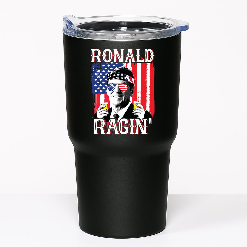 Ronald Ragin 4th Of July Merica Women American Flag Tumbler