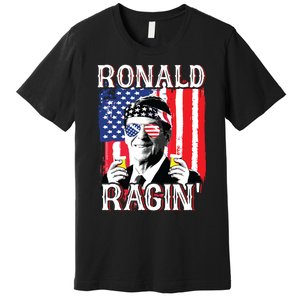 Ronald Ragin 4th Of July Merica Women American Flag Premium T-Shirt