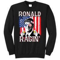 Ronald Ragin 4th Of July Merica Women American Flag Tall Sweatshirt