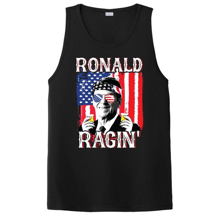 Ronald Ragin 4th Of July Merica Women American Flag PosiCharge Competitor Tank