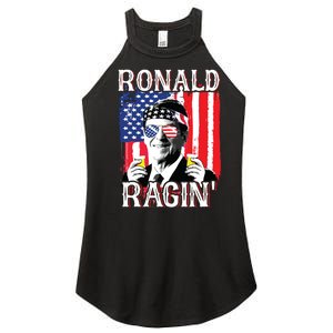 Ronald Ragin 4th Of July Merica Women American Flag Women's Perfect Tri Rocker Tank