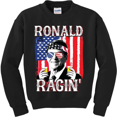 Ronald Ragin 4th Of July Merica Women American Flag Kids Sweatshirt