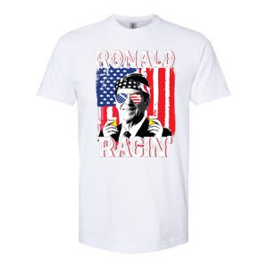 Ronald Ragin 4th Of July Merica Women American Flag Softstyle CVC T-Shirt