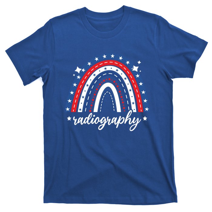 Rainbow Radiography 4th Of July Usa Flag America Patriotic Gift T-Shirt