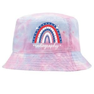 Rainbow Radiography 4th Of July Usa Flag America Patriotic Gift Tie-Dyed Bucket Hat