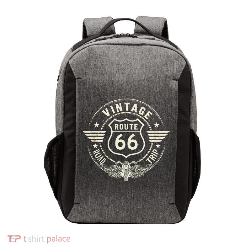 Retro Route 66 Road Trip Vintage Adventure Vector Backpack