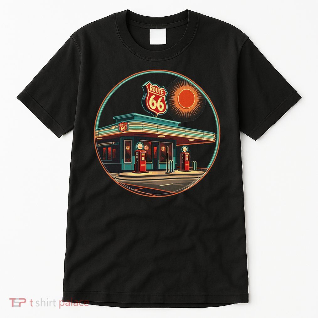 Retro Route 66 Road Trip Vintage Adventure Tall T-Shirt