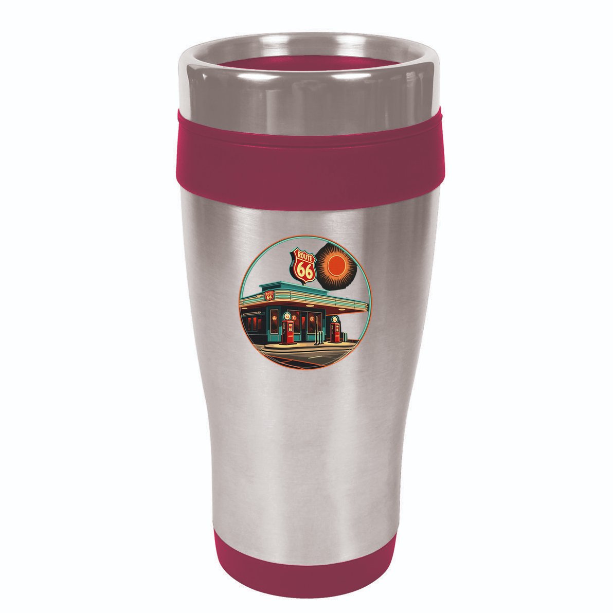 Retro Route 66 Road Trip Vintage Adventure 16oz Travel Tumbler