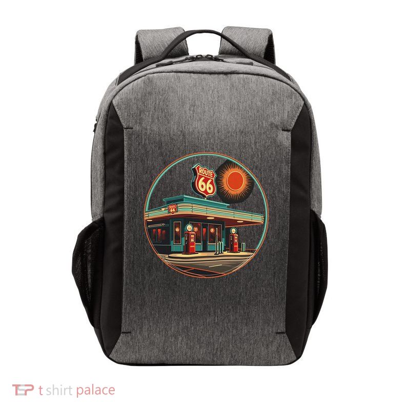 Retro Route 66 Road Trip Vintage Adventure Vector Backpack