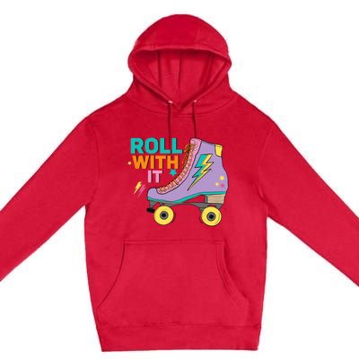 Retro Rollerskates 80S Derby Roller Skating For Teen Girl Premium Pullover Hoodie