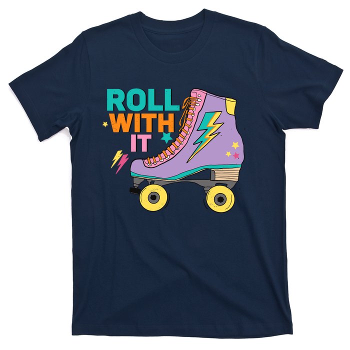 Retro Rollerskates 80S Derby Roller Skating For Teen Girl T-Shirt