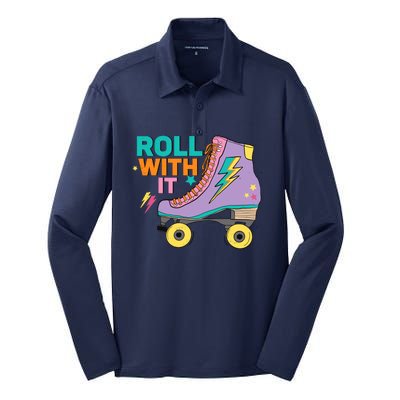 Retro Rollerskates 80S Derby Roller Skating For Teen Girl Silk Touch Performance Long Sleeve Polo