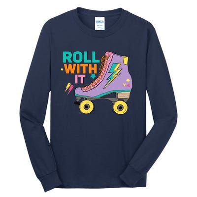 Retro Rollerskates 80S Derby Roller Skating For Teen Girl Tall Long Sleeve T-Shirt