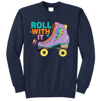 Retro Rollerskates 80S Derby Roller Skating For Teen Girl Tall Sweatshirt