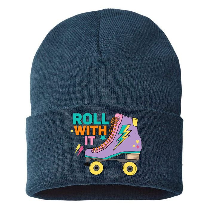 Retro Rollerskates 80S Derby Roller Skating For Teen Girl Sustainable Knit Beanie