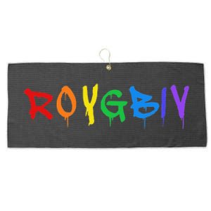 Roygbiv Rainbow Artist Art Student Teacher Large Microfiber Waffle Golf Towel