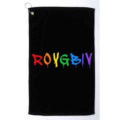 Roygbiv Rainbow Artist Art Student Teacher Platinum Collection Golf Towel