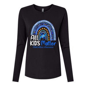 Retro Rainbow All Matter Pinwheel Abuse Awareness Cool Gift Womens Cotton Relaxed Long Sleeve T-Shirt