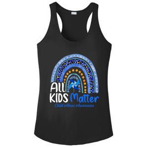 Retro Rainbow All Matter Pinwheel Abuse Awareness Cool Gift Ladies PosiCharge Competitor Racerback Tank