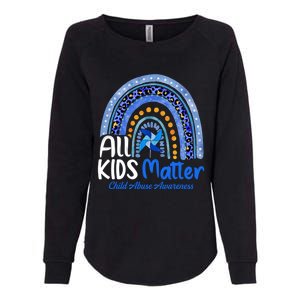 Retro Rainbow All Matter Pinwheel Abuse Awareness Cool Gift Womens California Wash Sweatshirt