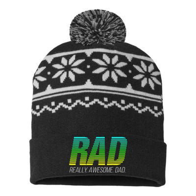 RAD Really Awesome Dad Happy Father's Day USA-Made Snowflake Beanie