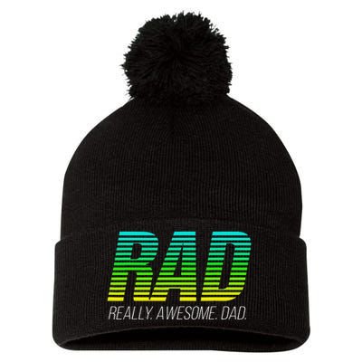 RAD Really Awesome Dad Happy Father's Day Pom Pom 12in Knit Beanie