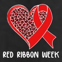 Red Ribbon Awareness Week Leopard Print Heart Beanie
