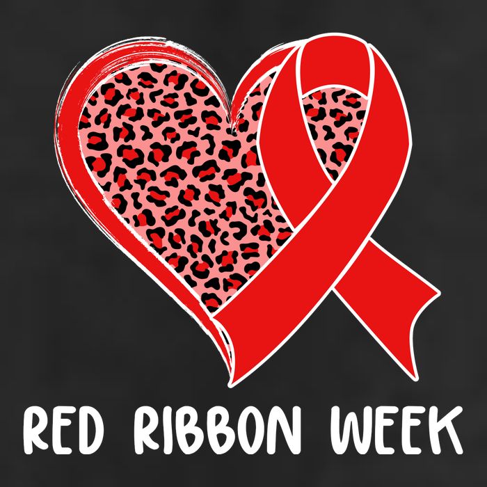 Red Ribbon Awareness Week Leopard Print Heart Beanie