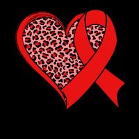 Red Ribbon Awareness Week Leopard Print Heart 16oz Travel Tumbler