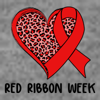 Red Ribbon Awareness Week Leopard Print Heart 7-Panel Snapback Hat
