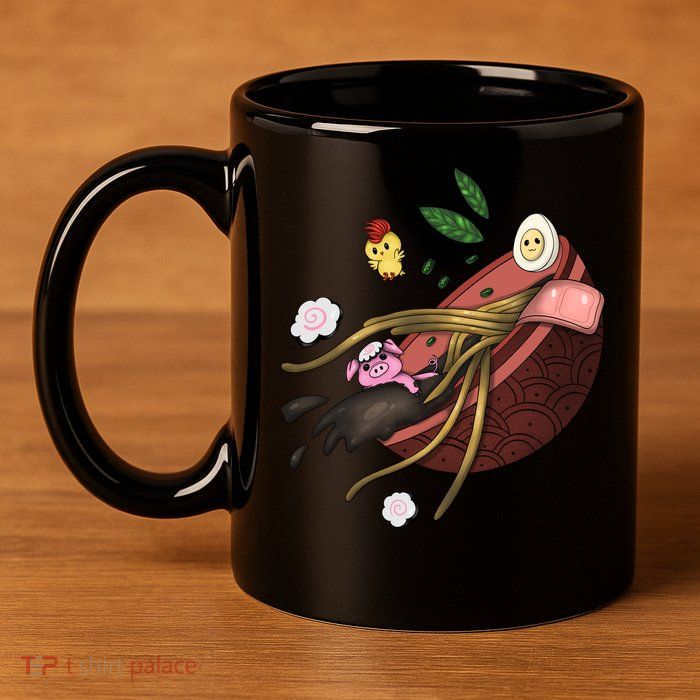 Ramen 11oz C Handle Ceramic Mug