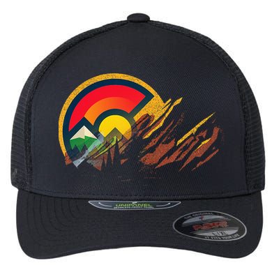 Red Rocks Amphitheater Colorado State Flag Flexfit Unipanel Trucker Cap