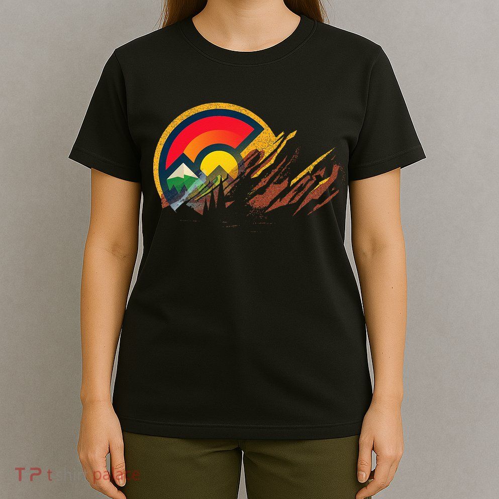 Red Rocks Amphitheater Colorado State Flag T-Shirt